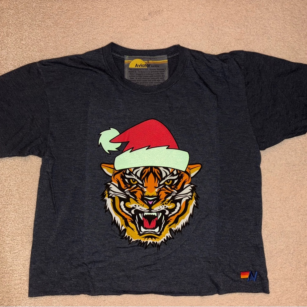 Aviator Nation Tiger Santa Tee
